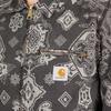 Carhartt WIP FW22 Куртка Detroit Классический узор Полный принт Куртка Detroit Мужская Куртка Черный I030763-0Y1-60