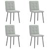 VidaXL Dining Chairs Set of 4 Light Grey Velvet 3315157