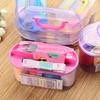 Portable Sewing Kit with Durable Box Sewing Tools for Quick Home Travel Repairs DIY Apparel Sewing Supplies Random Color