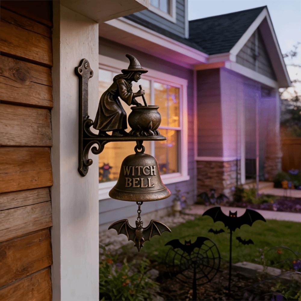 Vintage Witch Wind Chimes Sounding Halloween Door Hanger Unique Witch Hanging Ornament Garden