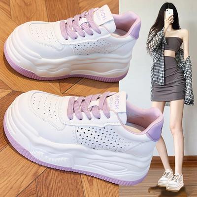 Летняя сетчатая дышащая белая обувь для женщин, повседневная плоская обувь, обувь с перфорацией