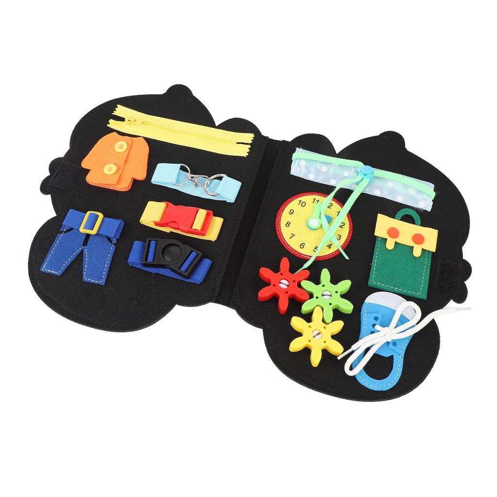 Foldable Felt Board Educational Life and Learning Skills Soft Sensory Felt Learning Board for Kids T