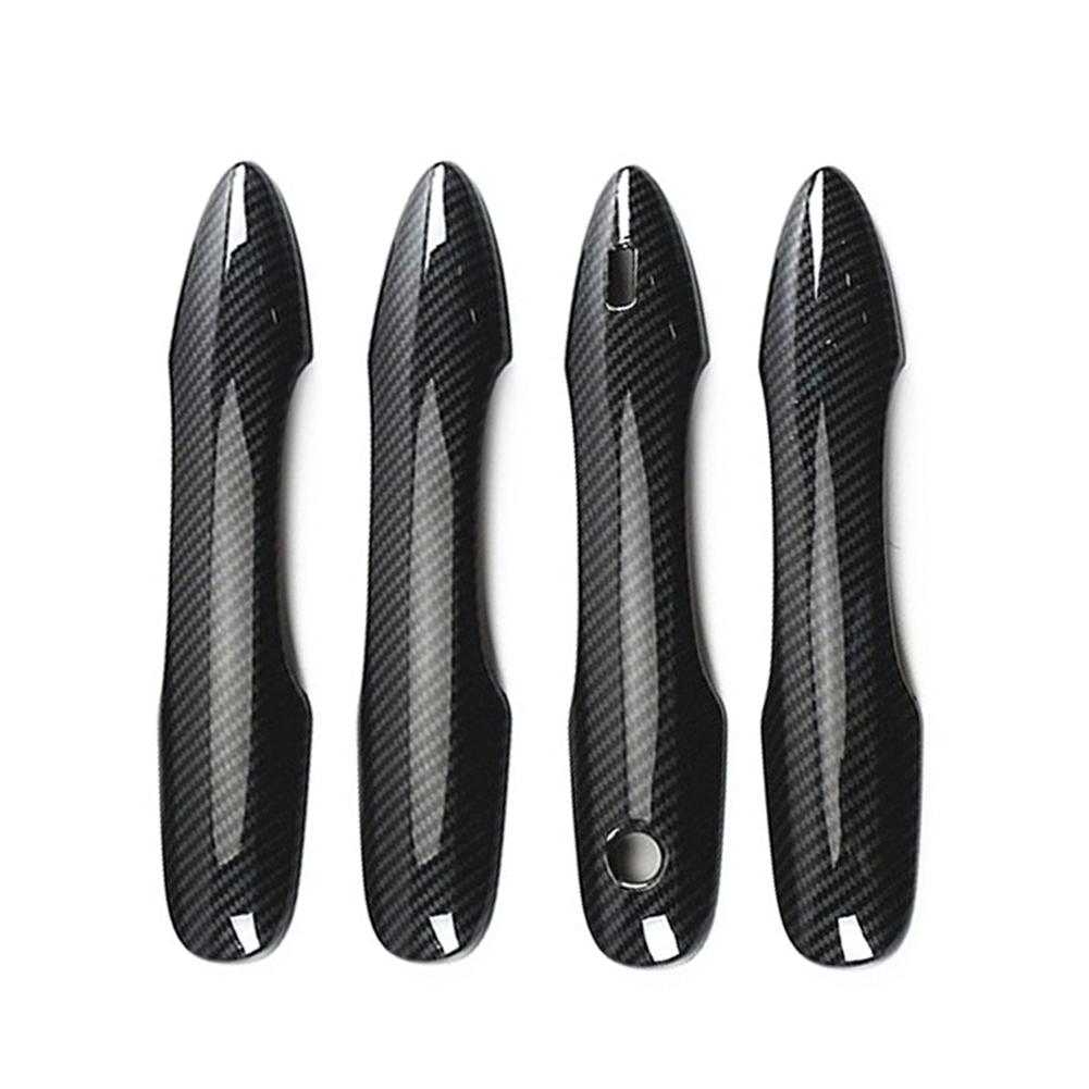 4 шт. наклейки на наружные дверные ручки из углеродного волокна ABS, наклейки на дверные ручки, наклейки на отделку для Toyota RAV4 Refit 19 2020 2024