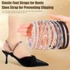 2 Pcs Rhinestone Elastic Shoe Straps High Heels Shoe Belts Detachable Anti-loose Straps for Sandals Slippers Secure Fit