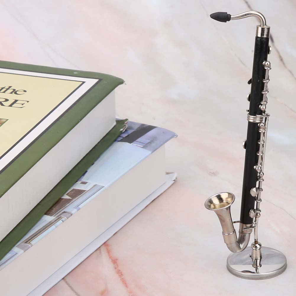 Butiful and ature Bass Clarinet Replica Collectible, Display Ornaments Home Decorations for Bedroom Study Room or Somewhere Else with Exq