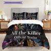 Survive Night Horror Awaits Bedding (1 * duvet cover + 2 * pillowcase, without core) 2D Flat Christmas birthday gift Duvet cover and pillowcase
