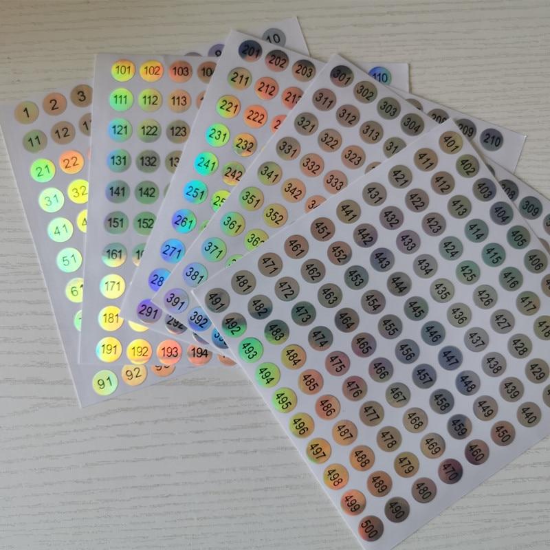 1-500 наклейка с номером для лака для ногтей, цветной гель-лак, маркировка, нумерация, маникюрный инструмент ZKStar ZH