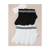 Unisex Black And White Striped College Socks 10 Pack (cotton)