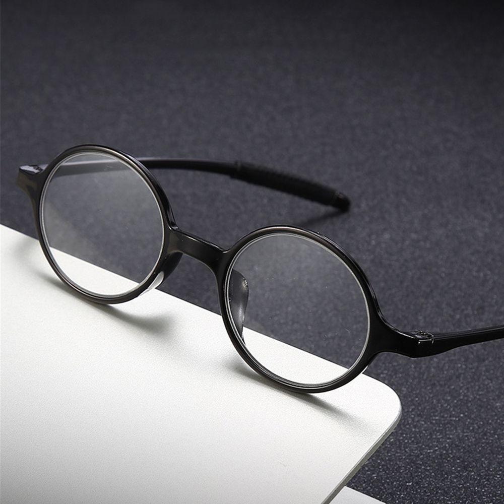 Men Vision Care Round Frame Reading Glasses Presbyopic Eyeglasses Ultralight Far Sight Eyewear