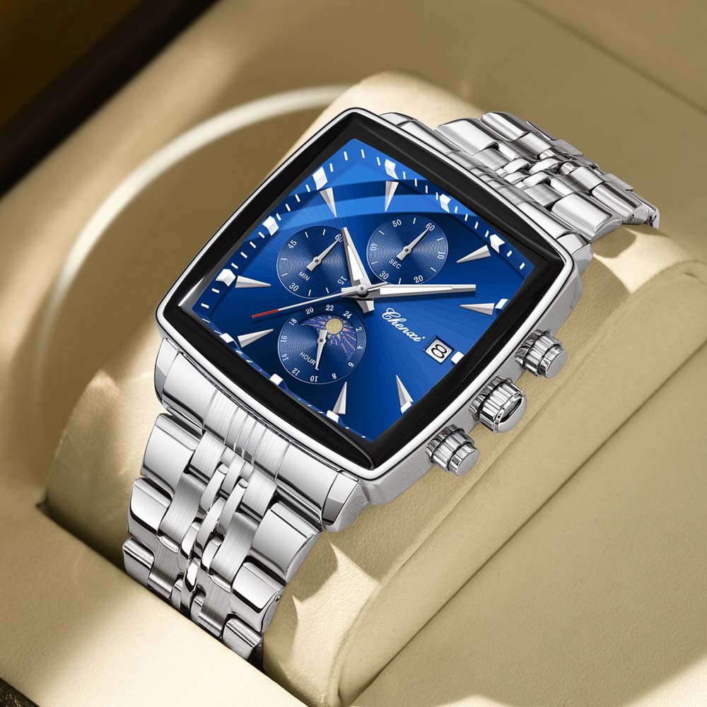 CHENXI New Multifunction Chronograph Business Men's Watch Luminous Calendar Three-Subdial Six-Hand Design Men's Quartz Watch