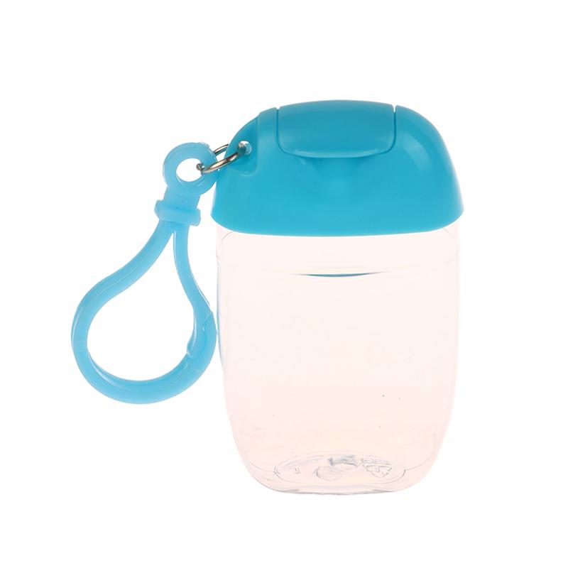 30ml Portable Hand Sanitizer Bottle with Hook Refillable Mini Cosmetics Alcohol Container Outdoor Soap Dispenser