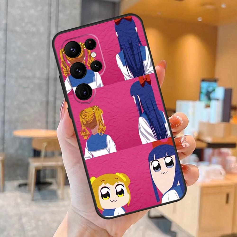 Cartoon POP TEAM EPIC Phone Case For SamsungS24,S23,S22,S21,Ultra Pro S10,S30Plus,S9,20lite Black Cover