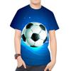 Летняя футболка с принтом Кубка мира по футболу 3D Футболки для детей Дышащая спортивная футболка для отдыха