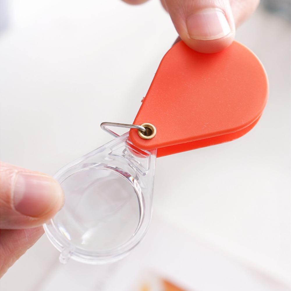 Tools Lens Key Ring Magnifying Glass Magnifier with Key Chain Microscope Folding Magnifier