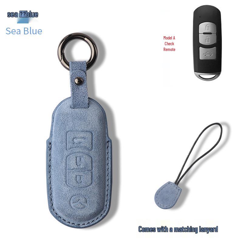 Премиальный замшевый чехол для ключей с пряжкой для Mazda CX-4, CX-5, Axela, Atenza и старой Mazda 6