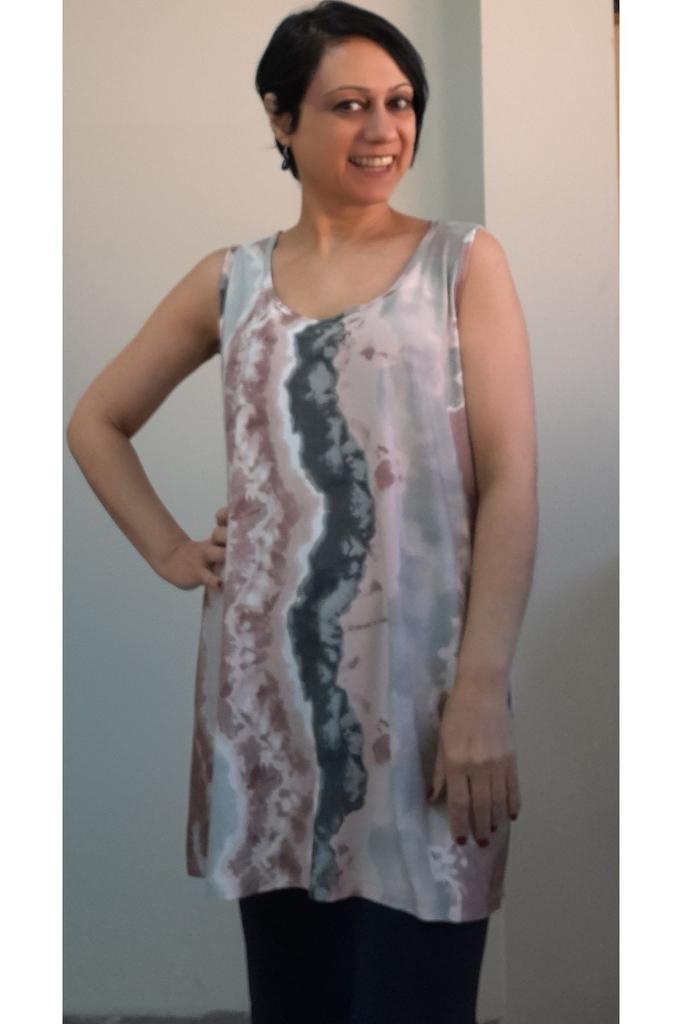 Women's Style Big Size T-Shirt Colorful Thick Strap Combed Cotton Viscose T-Shirt