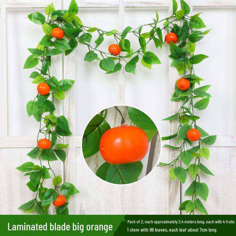 Artificial Grape Leaves and Flower Vine Ceiling Decoration