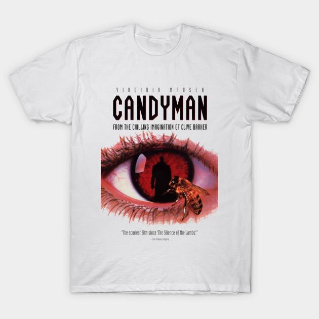Мужская черная футболка с принтом Candyman, печать на трансферной бумаге без вырезания, хлопковая футболка - Мужская летняя хлопковая футболка с графическим принтом