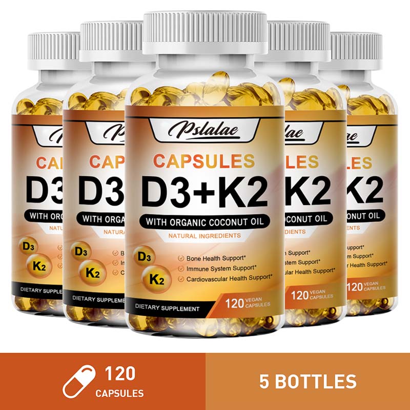 Pslalae - Vitamin D3 + K2 Capsules - Bone, Heart & Immune Health