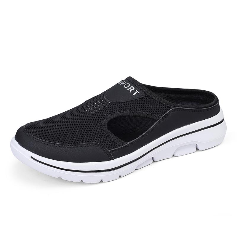 Men's Slippers Summer Soft Comfortable Home Slippers Breathable Anti-slip Women Sneakers Couple Flats Mules Shoes Big Size 48