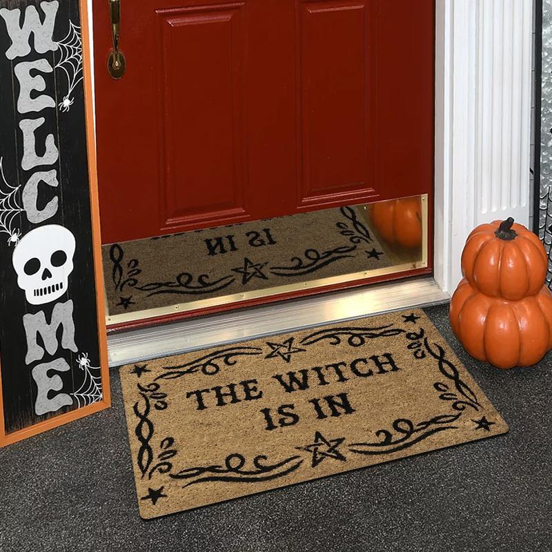 Wizard Lives Here Magic Printed Welcome Door Mat Non-Slip Absorbent Machine Washable Rug for Entrance Home Decor