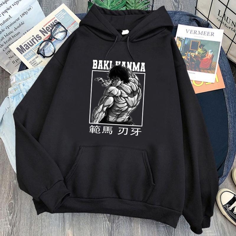 Япония аниме Grappler Baki Hanma Yujiro Dou Manga толстовка для мужчин и женщин свитшот с принтом пуловер с капюшоном и длинными рукавами мужская уличная одежда