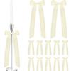 12pcs Portable Decorations Satin Surface Bowknot Multifunctional Versatile Wedding Decorations