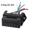 32V 6 Way Fuse Box Holder for ATC ATO Fuses In Marine Applications