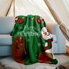 Плед с принтом на тему Рождественского пряничного человечка - Идеально подходит для дивана, кровати, путешествий и использования на открытом воздухе | Можно стирать в машине, Уютный и прочный.