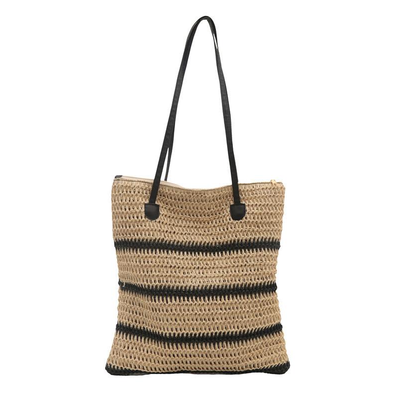 Womens Woven Shoulder Bag With Polyester Lining For Fashionable Street Style