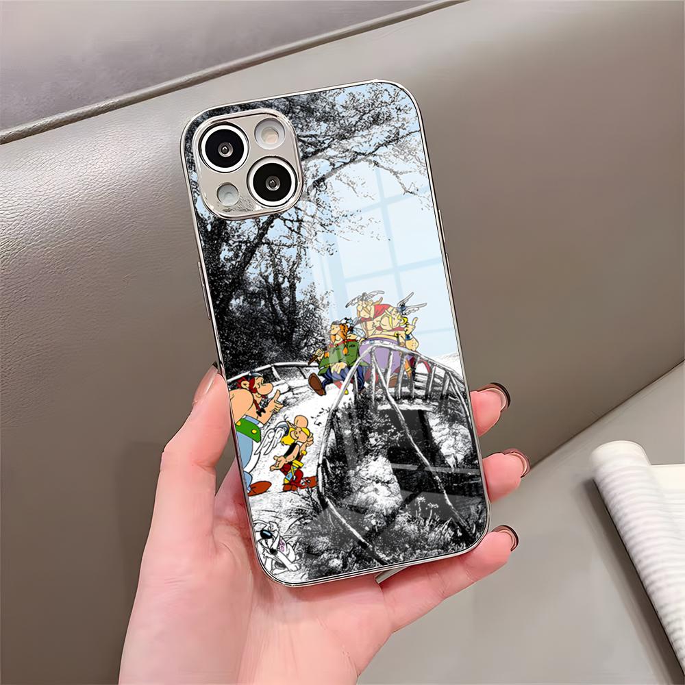Asterix Y Obelix Phone Case For IPhone 17 Pro Max 15 Pro 16 14 Plus 12 13 Mini 11 Pro Shockproof Electroplated Glass Cover