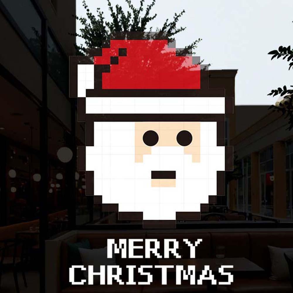 Красочные наклейки Санта-Клауса Противоударные Наклейки на стекло для рождественской елки Электростатическая пленка Прозрачные Портативные ПВХ Фестивальные наклейки