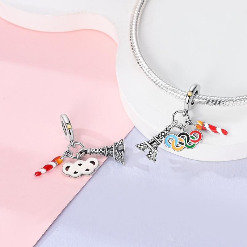 Copper Eiffel Tower Arc De Triomphe Leaning Tower Of Pisa Pendant Fit Original Diy Bracelets Beads Birthday Gifts Jewelry