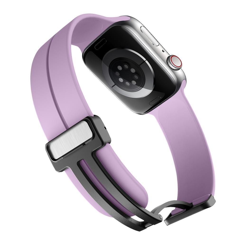 Strap For Apple watch bands 44mm 45mm 40mm 41mm 46mm 49mm Magnetic Silicone correa Bracelet iWatch Series 11 10 8 se 9 ultra 2 3