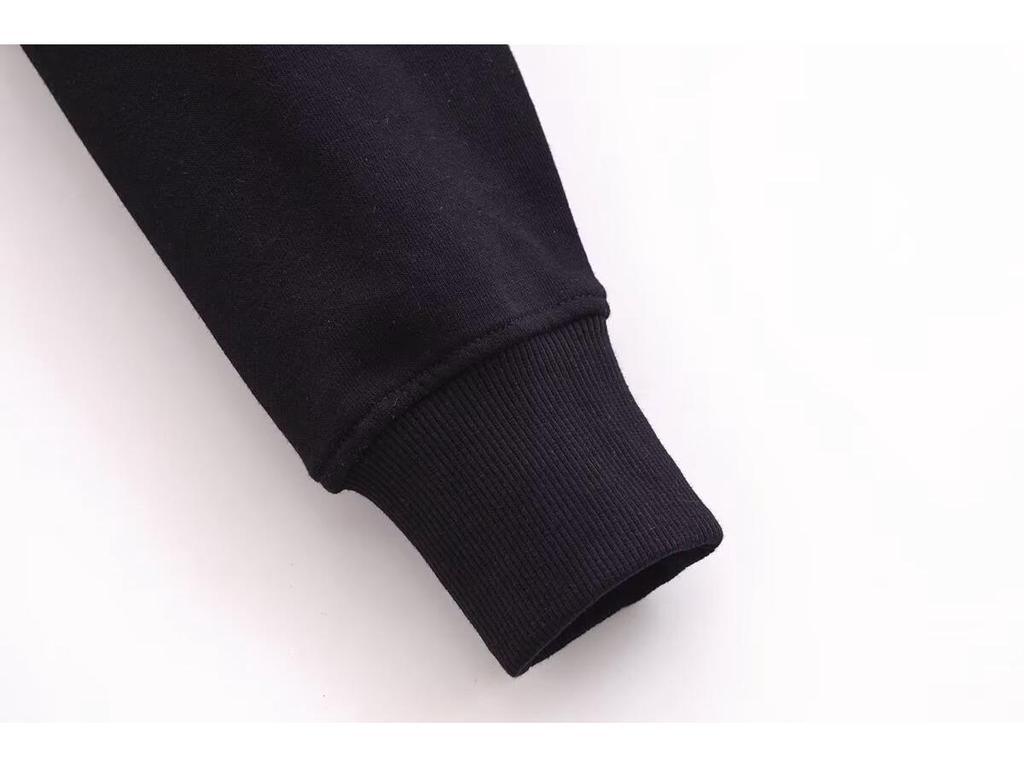 Весна 2025 Женский повседневный свитшот на молнии в европейском/американском стиле со стойкой воротником и длинными брюками