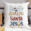 Танцуй как Фрости, сияй как Рудольф, дари как Санта, люби как Иисус. Узор Наволочка для подушки Рождественский подарок Квадратная наволочка