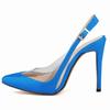 Women Sandals Pumps Fashion PVC Transparent Sexy Pointed Toe High Heels Ladies Ankle Strap Stilettos Party Wedding Prom Shoes