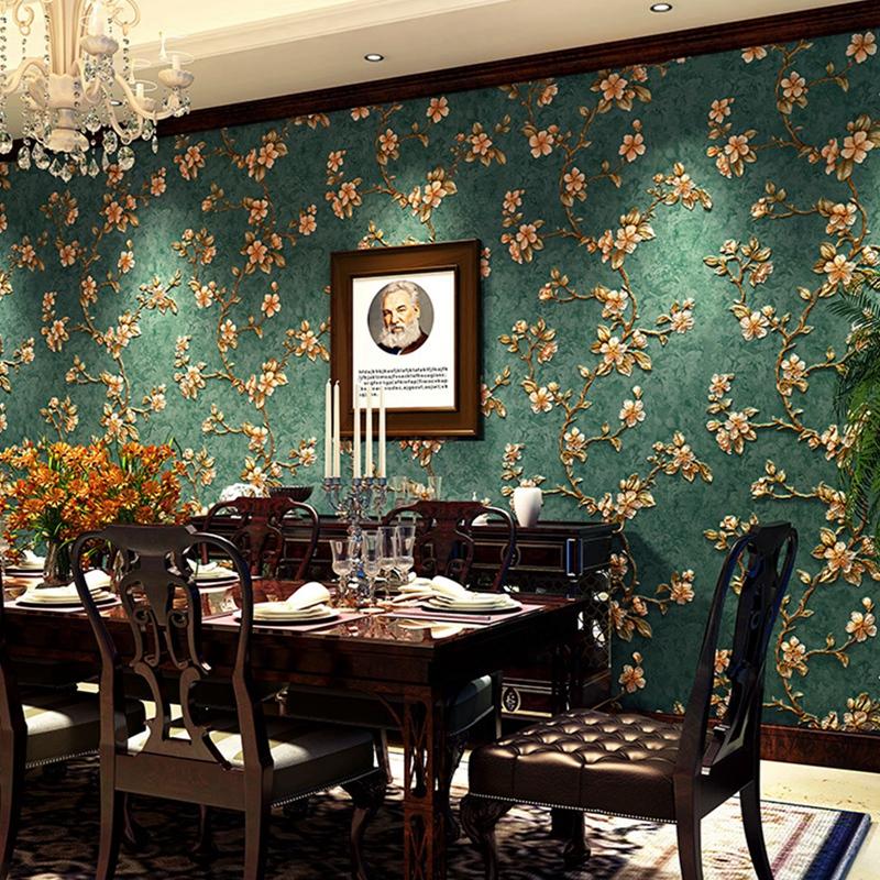 1м/рулон самоклеящиеся нетканые обои тонкого давления пасторальные обои для спальни европейская гостиная 3D фон