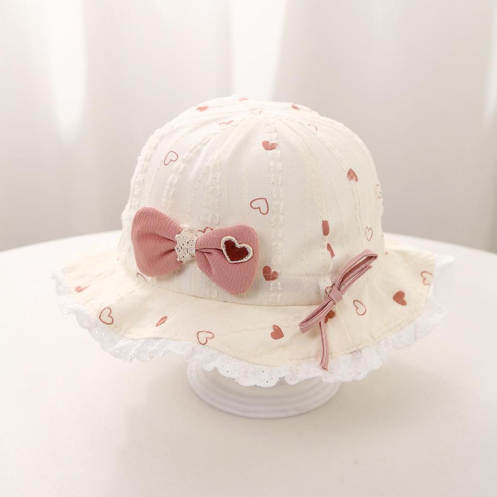 Весенняя детская шляпа для защиты от солнца с бантом - Милый корейский стиль