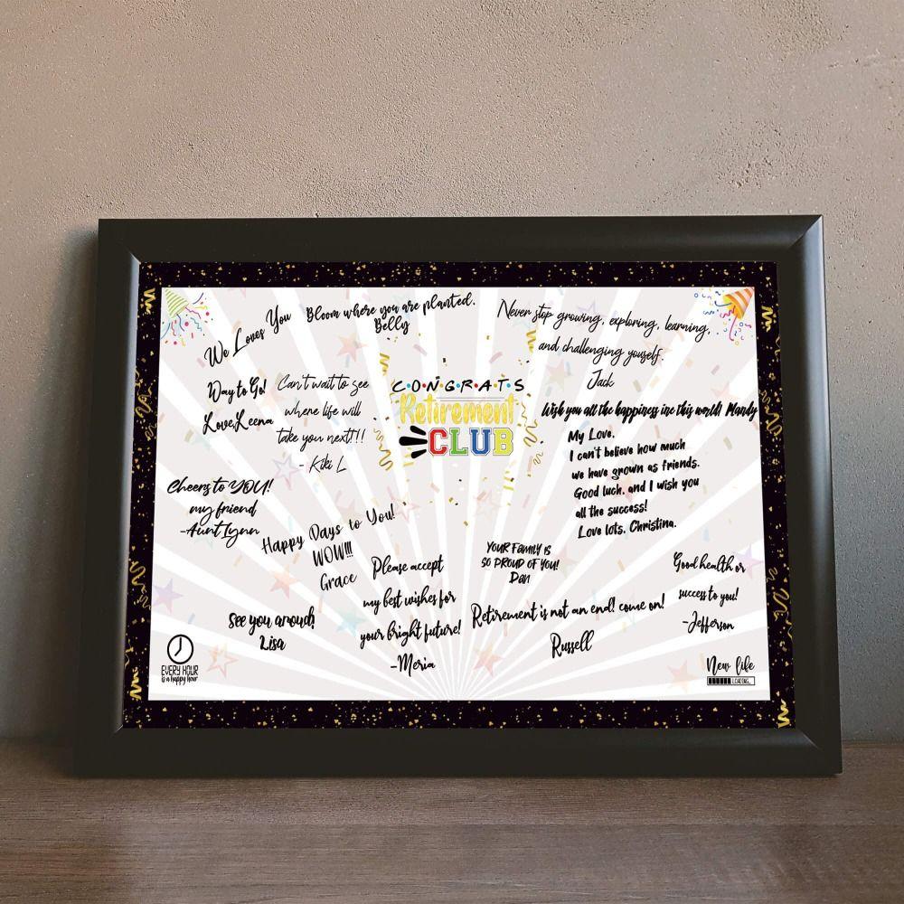 Украшения для вечеринки Прощальный знак на плакате Гигантская поздравительная открытка Гигантская книга пожеланий Доска для подписей