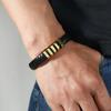 Popular Europe America Trendy Simple Woven Bracelet Alloy Magnetic Clasp Men's Fashion Wristband Jewelry Clothing Accessory