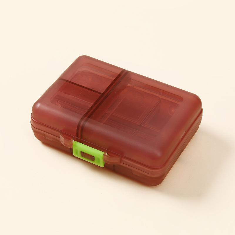 Портативная прозрачная таблетница с 9 отделениями, влагозащитной крышкой и логотипом