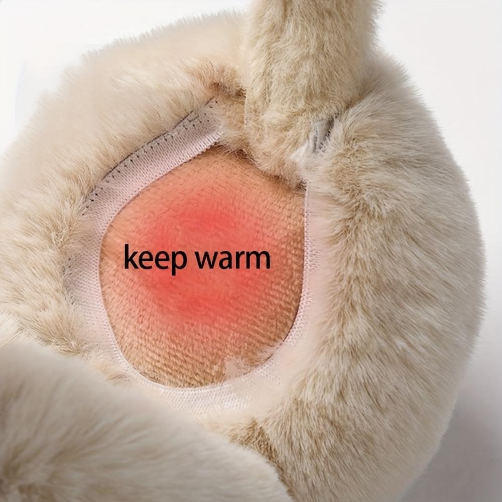 Осенние и зимние теплые однотонные складные плюшевые наушники Burger для мужчин и женщин с одинаковыми плюшевыми теплыми защитными наушниками от замерзания