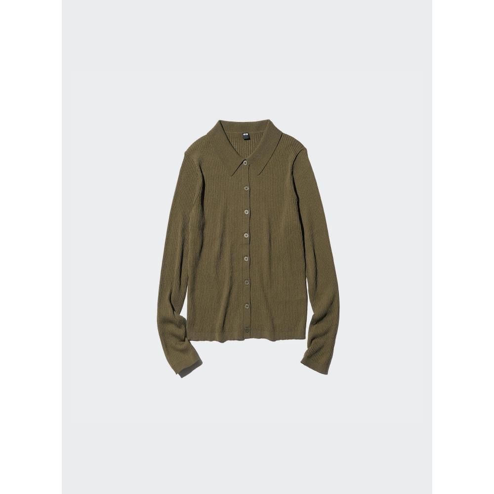 Uniqlo Кардиган поло в рубчик