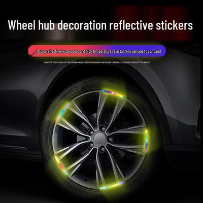 Светоотражающая наклейка на ступицу колеса для автомобилей, мотоциклов и велосипедов - Безопасность шин и украшение