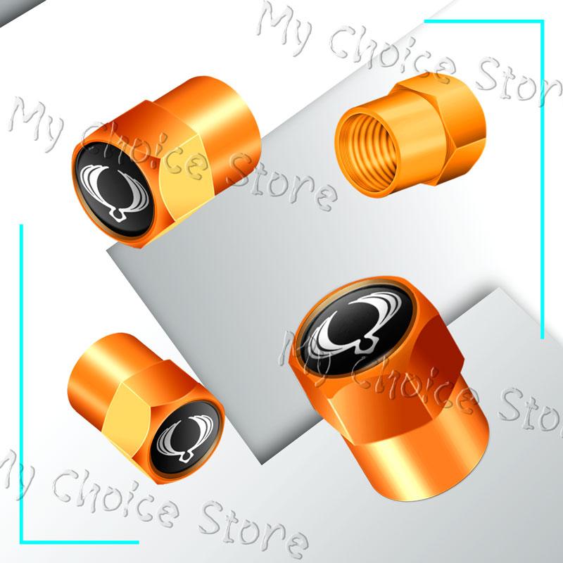 4Pcs Emblem Car Wheel Tire Valve Caps Tyre Rim Stem Airdust Waterproof Covers For Ssangyong Actyon Sport Korando Rexton Kyron