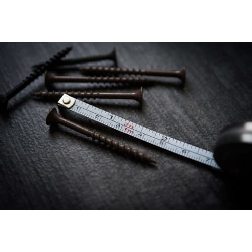 TEC Accessories Ti-Tape Titanium Retractable Mini Tape Measure (Stonewash Finish) - Imperial and Metric 3ft User-Interchangeable Small Measuring Tape