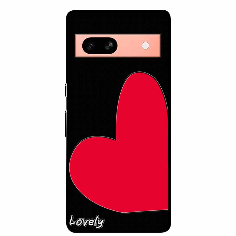 3D Flowers Case For Google Pixel 7a 5G Case Emboss Relief Floral Black Silicone Soft Back Covers For Google Pixel 7a Case Fundas