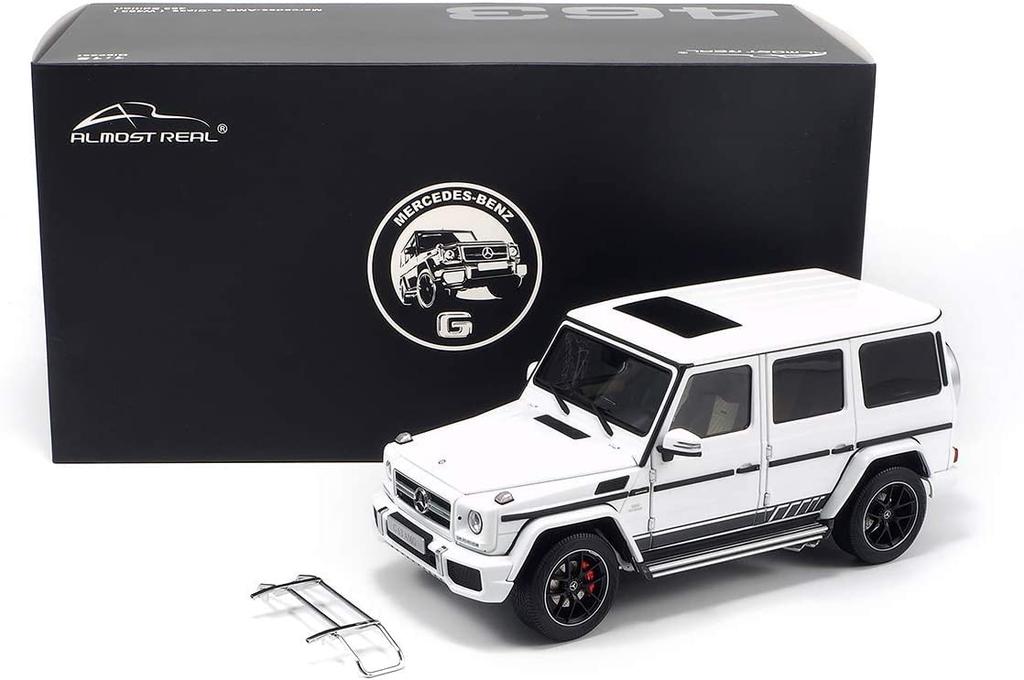 Almost Real G 63 2015 463 Edition Polar White Scale Complete Diecast Car 820604 Mercedes-AMG (W463) - - 1/18