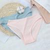 Pure Cotton Underwear for Women Briefs Needle Drawn Cute Girl Knickers Mid Waist Plus Size Breathable Triangle Panties